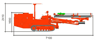 Буровая каретка с одной стрелой DT1-14